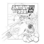 Black & White version of Shmup You! Box Art